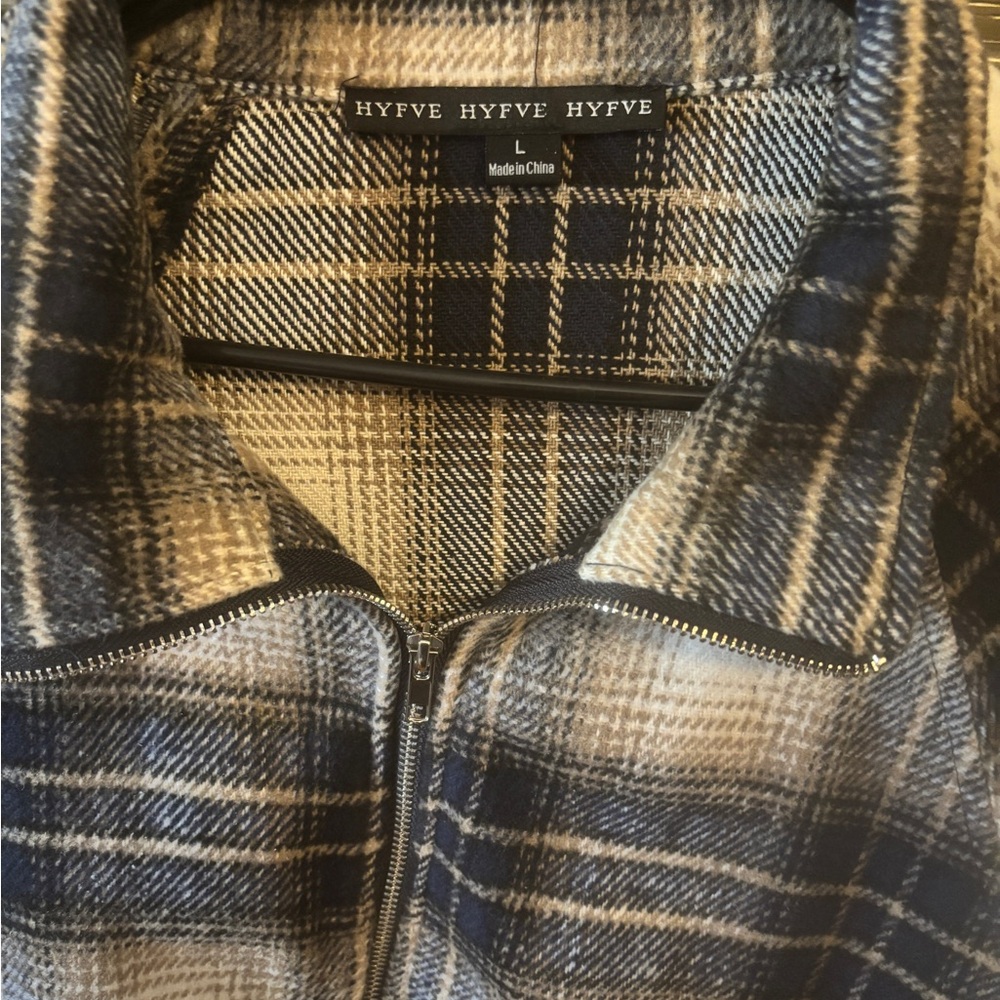 HYFVE Navy and White Plaid Jacket